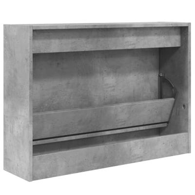 VidaXL Schoenenkast 80x21x57 cm bewerkt hout betongrijs