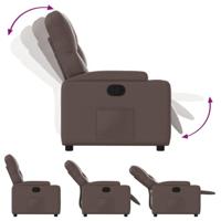 Fauteuil verstelbaar kunstleer bruin - thumbnail