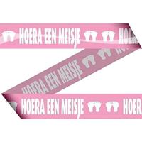 Decoratielint Hoera een meisje - thumbnail