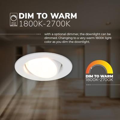 Malta LED inbouwspot - 5 Watt 480 lumen - Dim to warm - Rond - Kantelbaar - IP44 waterdicht - Wit - Incl. Quick Connector box - Wit Malta LED inbouwspot - 5 Watt 480 lumen - Dim to warm - Rond - Kantelbaar - IP44 waterdicht - Wit - Incl. Quick Connector box - Wit