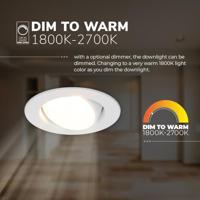 Malta LED inbouwspot - 5 Watt 480 lumen - Dim to warm - Rond - Kantelbaar - IP44 waterdicht - Wit - Incl. Quick Connector box - Wit - thumbnail
