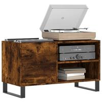 Platenkast 85x38x48 cm bewerkt hout gerookt eikenkleurig - thumbnail