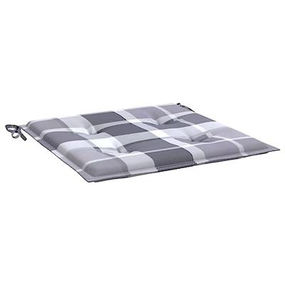 Tuinstoelkussens 4 st 50x50x3 cm oxford stof ruitpatroon grijs