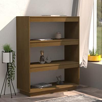 Boekenkast/kamerscherm 80x35x103 cm grenenhout honingbruin Boekenkast/kamerscherm 80x35x103 cm grenenhout honingbruin