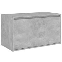 VidaXL Halbank 80x40x45 cm bewerkt hout betongrijs - thumbnail