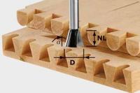 Festool Accessoires Zwaluwstaartfrees HW schacht 8 mm HW S8 D20/26/10° - 491165 - thumbnail