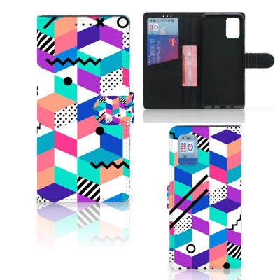 Samsung Galaxy A02s | M02s | Book Case | Blokken Kleurrijk