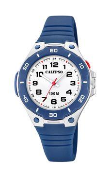 Horlogeband Calypso K5758-1 / K5758-2 Kunststof/Plastic Blauw 10mm Horlogeband Calypso K5758-1 / K5758-2 Kunststof/Plastic Blauw 10mm