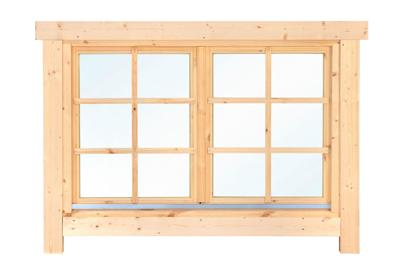 Dubbel draai/kiepraam L3 144,5x96,6 cm 28-70 mm- - Hout- Tuindeco