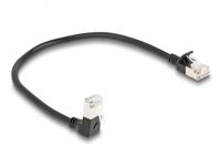 Delock 80303 RJ45 Netwerkkabel, patchkabel CAT 6A S/FTP 0.25 m Zwart 1 stuk(s) - thumbnail