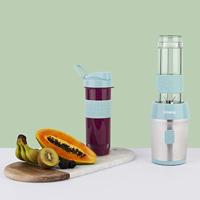 Miniblender - SMOO16 - 300 W - 570 ml - Pastelblauw - Inclusief 2 waterflessen - thumbnail