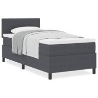 Boxspring bed Donkergrijs en Wit 203 x 100 x 88 cm - thumbnail