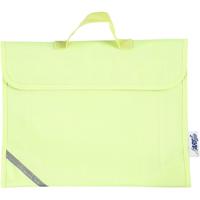 Schooltas, D: 9 cm, afm 36x29 cm, fluorescerende geel, 1 stuk - thumbnail
