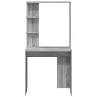 Bureau met plank Grijs sonoma 78.5 x 37 x 154.5 cm Bewerkt hout - thumbnail