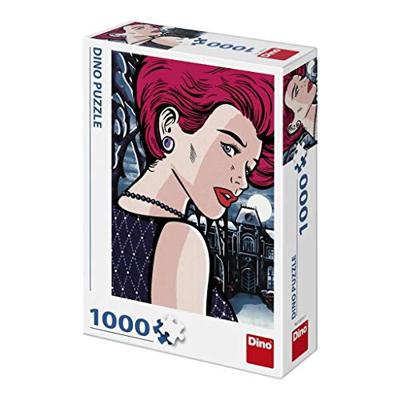 DinoToys Dino puzzel - pop art mysterious woman - 1000 stukjes
