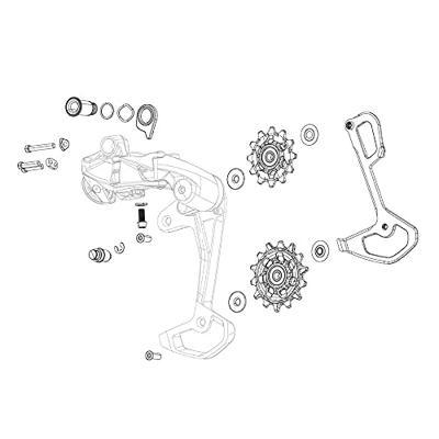 SRAM schaltwerkbefestigung rear derail.mount.+limit screw set