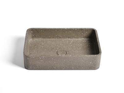 Waskom Ideavit Idea.Gaia 50x32.5x12 cm Vierkant Terrazzo Grijs/Bruin Ideavit Waskom Ideavit Idea.Gaia 50x32.5x12 cm Vierkant Terrazzo Grijs/Bruin Ideavit