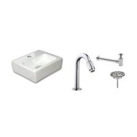 FonteinPack Mini Beta Keramiek 28x24x9 cm Wit (Keuze uit 18 kranen) - thumbnail