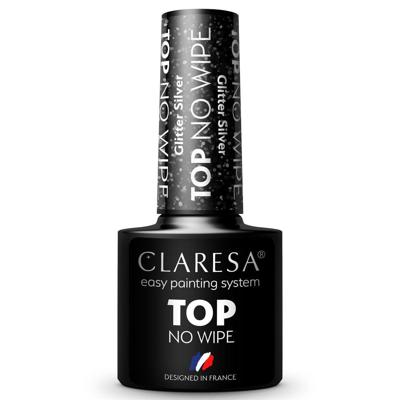 Claresa top coat no wipe glitter silver 5ml Claresa top coat no wipe glitter silver 5ml