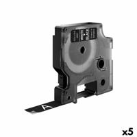 Labeltape dymo labelmanager d1 12mmx7m zwart | 5 stuks - thumbnail