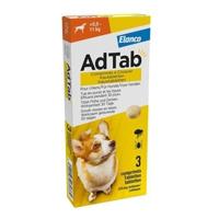 AdTab anti vlo kauwtabletten voor de hond +5,5-11kg - per verpakking - thumbnail