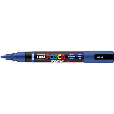 Uni Posca paintmarker PC-5BR, 1 - 4 mm, penseel punt, donkerblauw Uni Posca paintmarker PC-5BR, 1 - 4 mm, penseel punt, donkerblauw