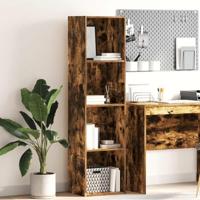 Boekenkast 40x30x152 cm bewerkt hout gerookt eikenkleurig - thumbnail