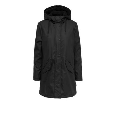 Only Onlsally Raincoat Otw Noos Winterjassen Black Black Teddy