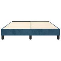 Boxspringframe fluweel donkerblauw 140x190 cm - thumbnail