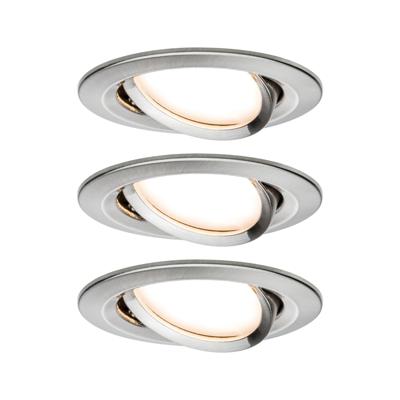 Paulmann 93878 Coin Slim LED-inbouwlamp Set van 3 stuks LED LED vast ingebouwd 18 W IJzer (geborsteld) Paulmann 93878 Coin Slim LED-inbouwlamp Set van 3 stuks LED LED vast ingebouwd 18 W IJzer (geborsteld)