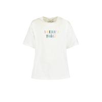 America Today Junior T-shirt met logo ecru - thumbnail