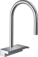 Hansgrohe Aquno Select M81 ééngreeps keukenkraan 170, uittrekbare vuistdouche, 3jet, chroom - thumbnail
