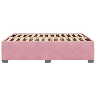 Bedframe fluweel roze 140x190 cm Bedframe fluweel roze 140x190 cm