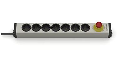 Ehmann 0819x00072033 Stekkerdoos Zilver, Zwart Randaarde stekker 1 stuk(s)