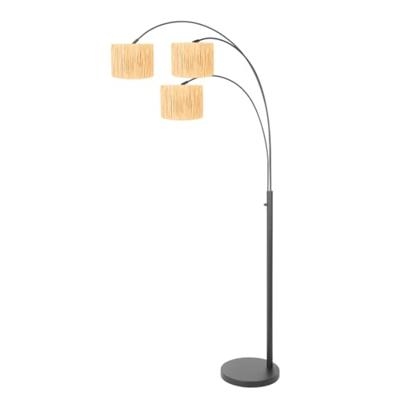 Steinhauer VloerlampSparkled Light zwart met strokleurige kappen - 3830ZW