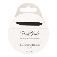 Creativ Company Decoratie lint, b: 6 mm, zwart, 15 m/ 1 rol - thumbnail