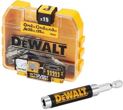 DeWalt Accessoires DT71511 | Bitset met magnetische schroefgeleider | 15-delig - DT71511 DeWalt Accessoires DT71511 | Bitset met magnetische schroefgeleider | 15-delig - DT71511
