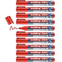 Whiteboard-marker Edding 360 Herlaadbaar Rood (10 Stuks) - thumbnail