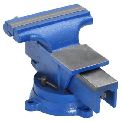 Bankschroef 125 mm gietijzer blauw - thumbnail
