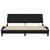 Bedframe zonder matras stof zwart 180x200 cm - thumbnail
