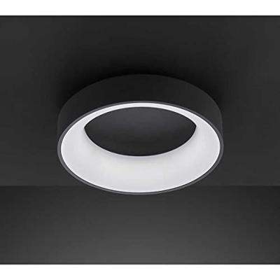 Deco Plafondlamp zwart Ø 45 cm met afstandsbediening - Dimbaar wit licht - Achtergrondverlichting