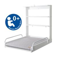 Wandcommode - 66 x 76,5 x 79 cm - ROBA - Opvouwbaar - Wit - thumbnail
