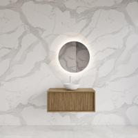 Onderkast Gliss Design Heronimus 80x45x35 cm Met Topplaat Castle Brown - thumbnail