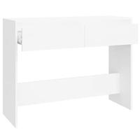 Wandtafel 100x35x76,5 bewerkt hout wit - thumbnail