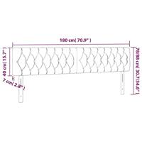 Hoofdbord LED 180x7x78/88 cm stof donkerbruin - thumbnail