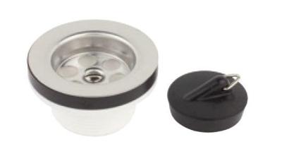 Kirchhoff Kunststof aftapkraan, 1 1/2" ET x 70 mm, ventielbeker met ventielplug 45,5 mm - 98835148