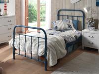 Bed BROOKLYN 90x200 cm blauw - thumbnail