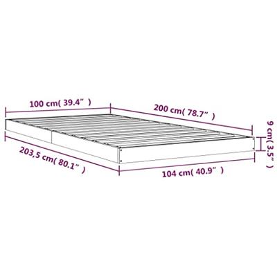 Bedframe massief grenenhout 100x200 cm Bedframe massief grenenhout 100x200 cm