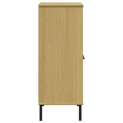 Boekenkast met metalen poten OSLO 90x35x90,5 cm hout bruin