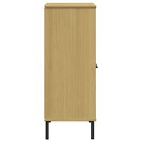 Boekenkast met metalen poten OSLO 90x35x90,5 cm hout bruin - thumbnail